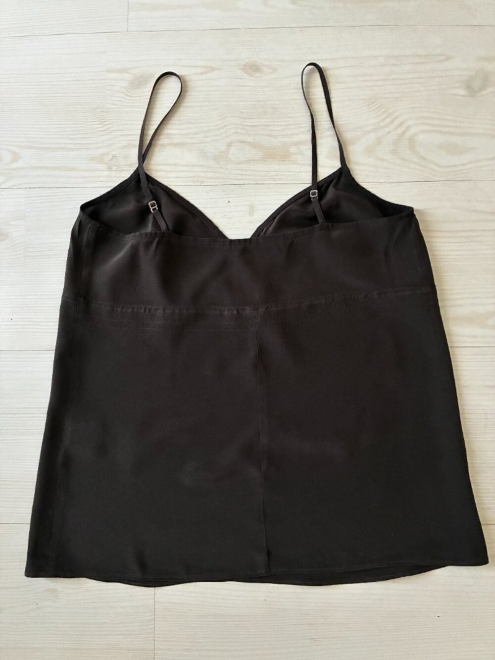 Twelfth Street by Cynthia Vincent Brown 100% Silk Empire Waist Cami Top - Petite - Picture 2 of 4